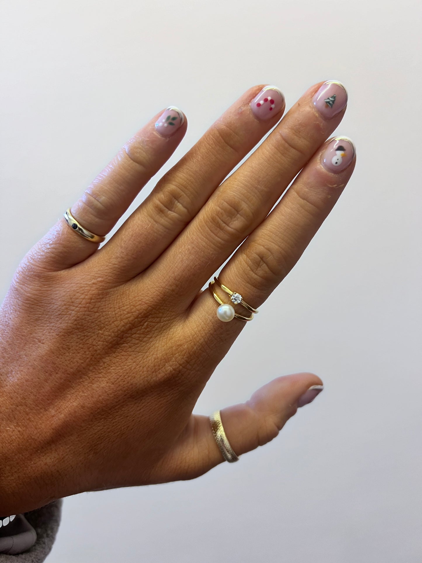 Pearl & CZ ring